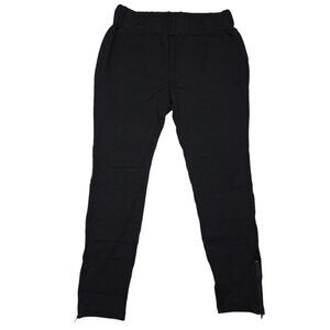 K Jordan Pants Womens Plus 1X Black Tapered Jogger Ankle Zip Stretch